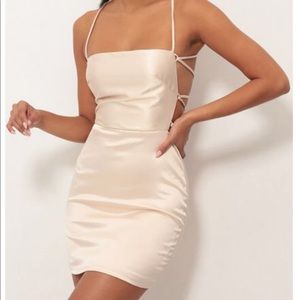 lucy in the sky satin dress